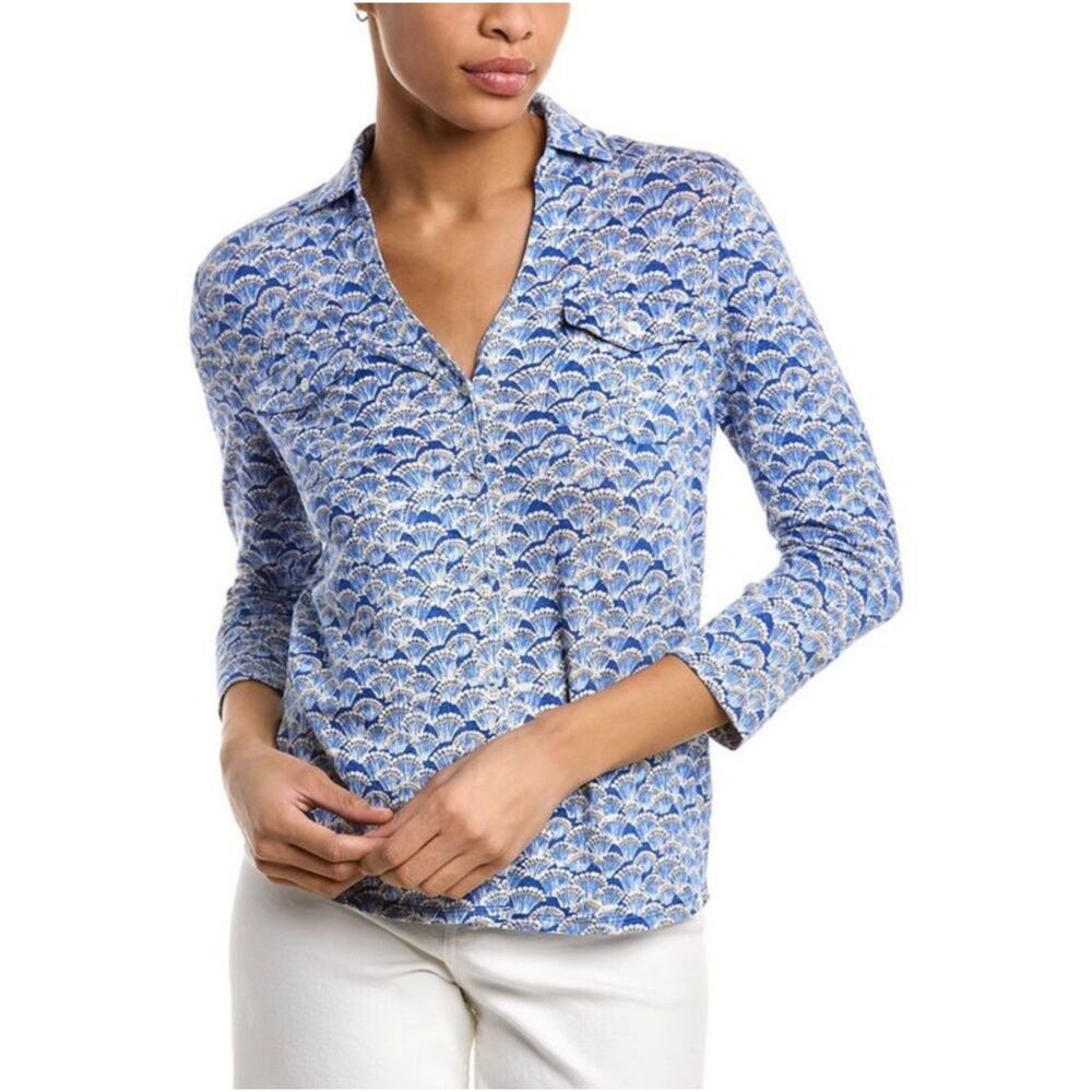 J. Mclaughlin Brynn Linen-Blend Button Up Shirt, … - image 3